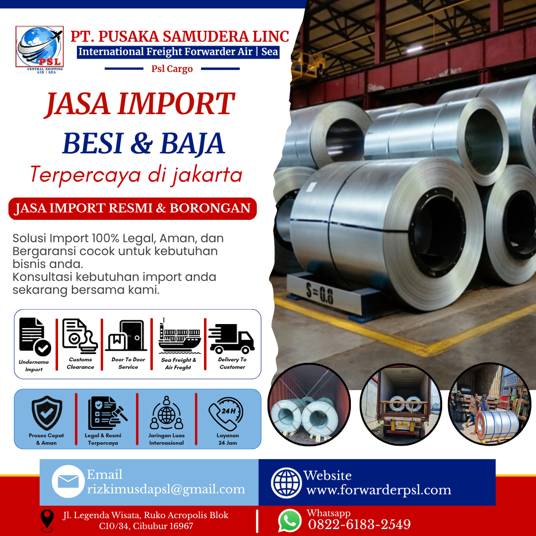 Jasa Import Besi & Baja Terpercaya